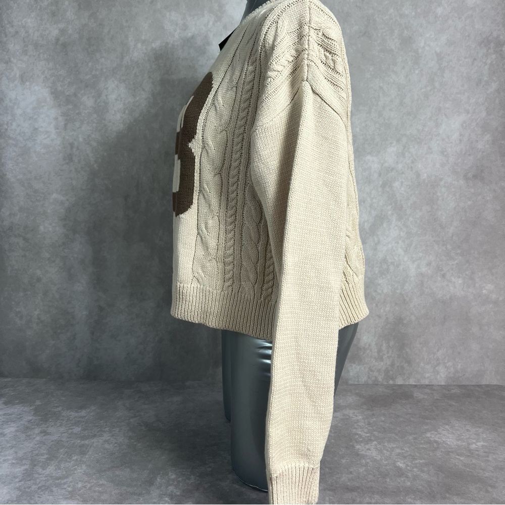 Le Lis Cream Sweater with Brown Number Design - Picture 3 of 6